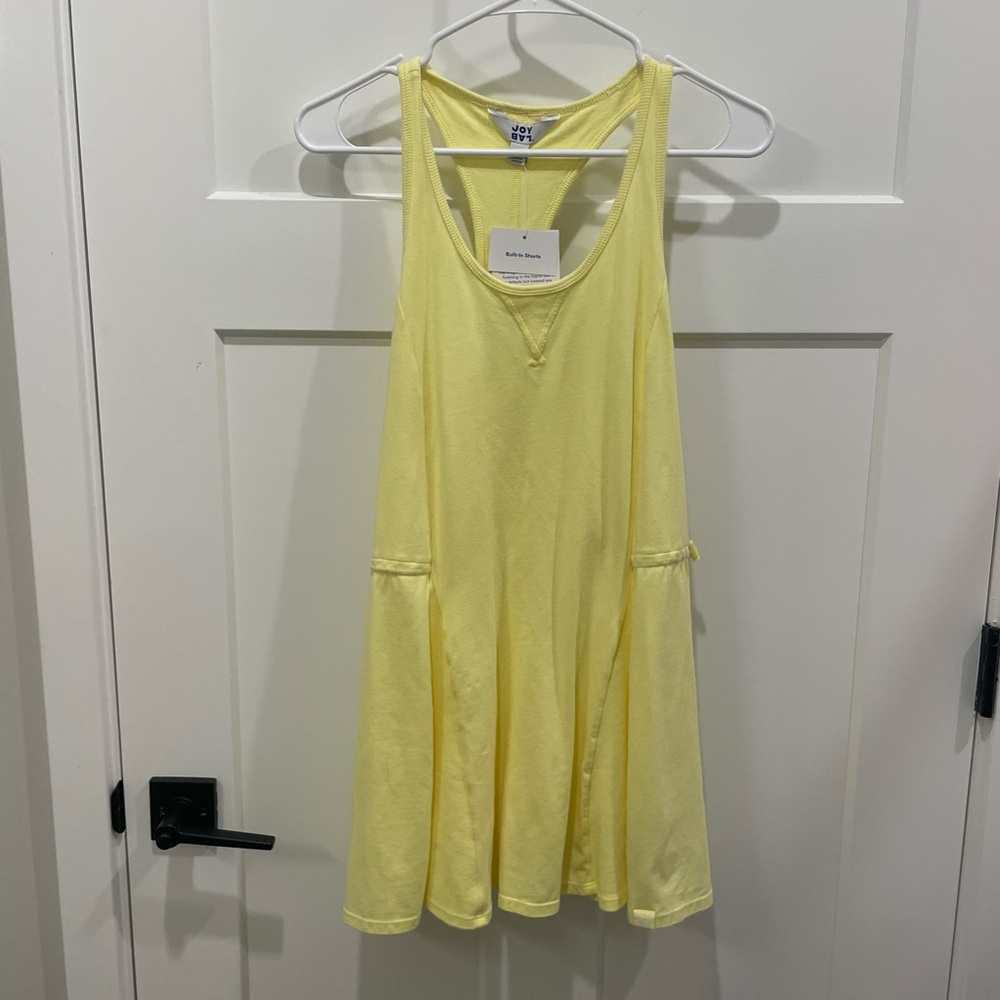 NWT Target Bright Yellow Racerback Dress With Pockets
